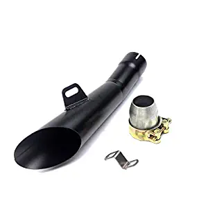 MGOD 1.5-2'' Motorcycle Exhaust Muffler Slip on with Moveable DB Killer Black Stainless Steel Dirt Bike Street Bike Scooter ATV