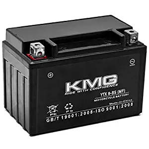 KMG Kawasaki 250 EX250 Ninja 250R 2009-2012 YTX9-BS Sealed Maintenace Free Battery High Performance 12V SMF OEM Replacement Maintenance Free Powersport Motorcycle ATV Scooter Snowmobile KMG