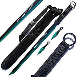 Ace Martial Arts Supply Ninja Sword Machete Throwing Knife Tactical Katana Tanto Blade, 27-Inch …