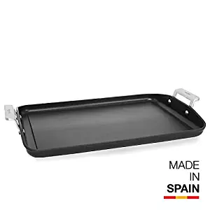 Valira Aire Reinforced Non-Stick Scratch Resistant Cast Aluminum Sloped Grill Pan, Induction Ready, 13-Inchx 9-Inch with Handles