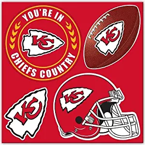 NFL Kansas City Chiefs Magnet Set (4 Piece), Red