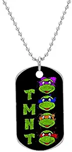 ClinaAy Teenage Mutant Ninja Turtles Dog Tag Dimensions 1.3X2.2X0.1 inches,Comes with 30" inches Beads Chain