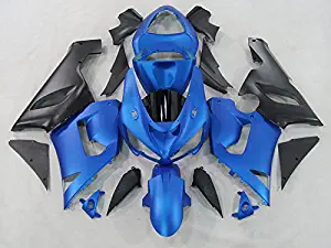 Moto Onfire Motorcycle Fairings Kits with Full Screws Bodykit Set Fit for Kawasaki ZX6R ZX-6R Ninja 636 2005 2006 ZX6R ZX-6R Ninja 636 05 06 Blue/black ABS Plastic Injection Bodywork