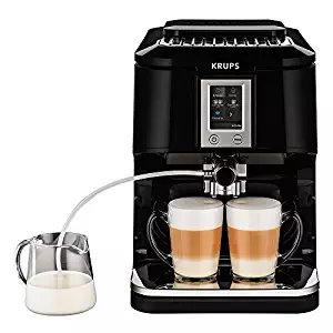 KRUPS EA8808 2-IN-1 Touch Cappuccino Super Automatic Espresso Machine, 57-Ounce, Black by KRUPS