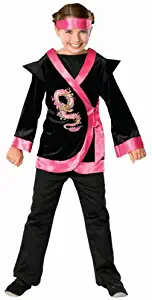 Child's Pink Dragon Ninja Costume, Large