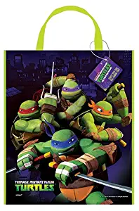 Large Plastic Teenage Mutant Ninja Turtles Goodie Bag, 13" x 11"