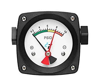 filterSHIELD 10 PSI Differential Pressure Gauge for Filter Status