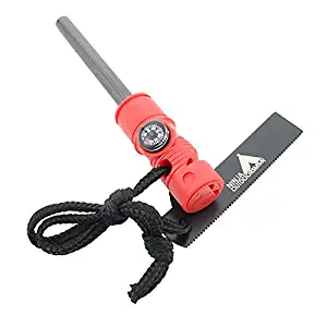 Ninja Outdoorsman Emergency Fire Starter Multi Tool with Compass and Whistle