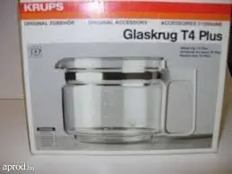 Krups Glaskrug Glass Carafe for T4 Plus- White Handle