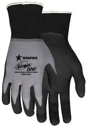 XL Ninja BNF Gloves with Palm Coating (2 Packs; 12/Pack) - R3-N96790XL