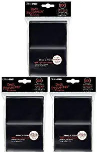 Ultra Pro Card Supplies STANDARD Card Sleeves Lot of 3 Pack Black [300 Sleeves]