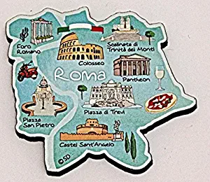 Rome Italy Decowood Jumbo Wood Fridge Magnet 3.25