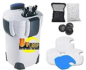 SunSun Hw303B 370GPH Pro Canister Filter Kit with 9-watt UV Sterilizer