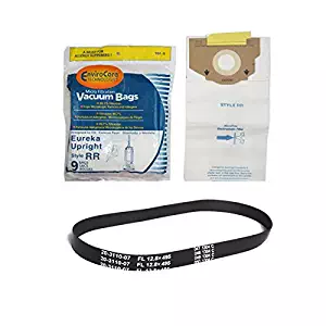 TVP Style RR & 4800 Series Vacuum Cleaner Generic 9 Bags With 1pk Type R Belt, Fits Eureka Models 4870AT, 4870BT, 4870DT, 4870F, 4870G, 4872AT, 4872BT, 4874AT.