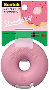 3M Scotch Donut Tape Dispenser - Strawberry Pink - 12 mm X 11.4 m