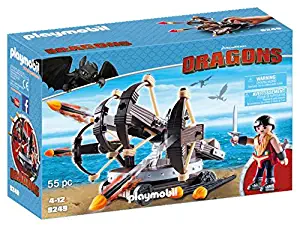 PLAYMOBIL How to Train Your Dragon Eret with 4 Shot Fire Ballista