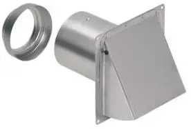 885AL Wall Cap, Aluminum, for 3" and 4" Round Duct