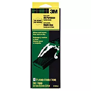 3M Extra Large Area Sanding Sponge, Medium, 3.3-Inch by 9-Inch by 1-Inch