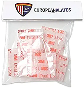 European License Plates 3M Dual Lock Kit - Clear