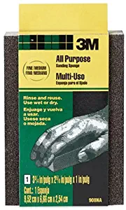 3M Small Area Sanding Sponge, Fine/Medium, 3.75-Inch by 2.625-Inch by 1-Inch