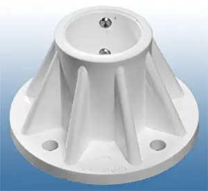 SAFTRON Two 3" Beige Surface-Mount Bases for Pool Ladders (SB-3) - Use SB-3 Bases to Surface Mount Swimming Pool Ladders to Concrete or Wood Decks.