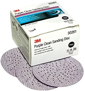 3M Hookit Purple Clean Sanding Disc 343U, 30261, 3 in, P600, 50 discs per carton