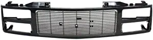 Crash Parts Plus Black Grille Assembly for 1988-1993 GMC C1500, C2500, C3500, K1500, K2500, K3500