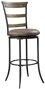 Charleston 42" Ladder Back Swivel Counter Stool, Desert Tan Finish