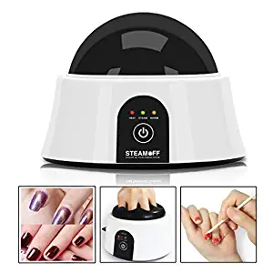 Steam Off Gel Nail Remover Machine, Portable Gel Nail Polish Acrylic Dip Nails Steamer, Remover Nail Resurrection Harmless Machine Nail Art Tools for Beauty Salon & Home Use (Black)