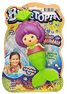 Master Toys Bluetopia Wind Up Swimming Mermaid Bath Tub Fun Green or Blue