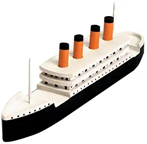 Darice Wood Model Kit, Titanic (1 Kit) – Contains Precut Wood and Instructions for 7.25”x2” Model – All You Need is Glue, Sandpaper, Paint to Finish – Fun Activity for School, Camp, Scouts, Families