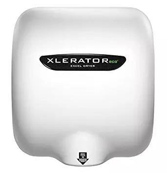 Excel Dryer XLERATOReco XL-BW-ECO 1.1N High Speed Automatic Hand Dryer, No Heat, White Thermoset Resin (BMC) Cover, GreenSpec Listed and LEED Credits, Commercial Hand Dryer 110/120V 500 Watts