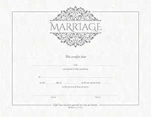 Certificate - Marriage (Premium Silver Embossed) (Pack Of 6)