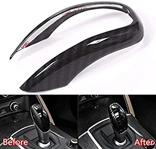 Chenghuaguo Carbon Fiber Style Car Gear Shift Stick Head Cover Sequins Trim for Alfa Romeo Giulia Stelvio 2017 Styling Accessories