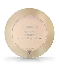 Neutrogena Mineral Sheers Powder Foundation, Classic Ivory [10], 0.34 oz (Pack of 4)