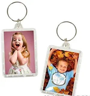 12 Photo Frame Keychains Party and Novelty