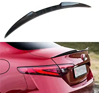 for Alfa Romeo Giulia Quadrifoglio Verde QV Style Rear Wing Carbon Fiber Rear Spoiler 15 +