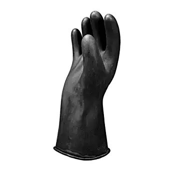 Salisbury Gloves E0011B-9 Salisbury by Honeywell E0011 11" Class 00 Rubber Linemen's Electrical Gloves, 9.5, Black, 9