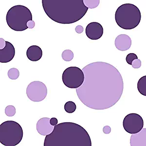 Create-A-Mural : Dark & Light Purple Polka Dot Decals for Girls Room Walls