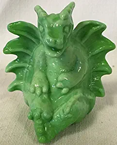 Fenton Art Glass Solid Glass DragonAmerican Made (Chameleon Green)