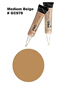 LA Girl Pro High Definition Concealer (1, GC 978 Medium Beige)