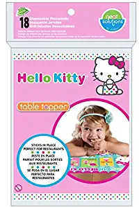 Hello Kitty Table Topper Disposable Stick-on Placemats - 18 Count