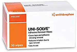 Uni Solve Adhesive Remover Wipes, 50 Each