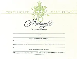 Certificate-Marriage (Dove Embossed)