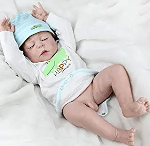 Medylove Reborn Baby Dolls Boy Silicone Full Body Sleeping Reborn Doll 22'' Lifelike Vinyl Baby