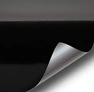 VViViD Black Gloss Bulk Roll Vinyl Wrap Roll with Air Release Technology (3ft x 5ft)