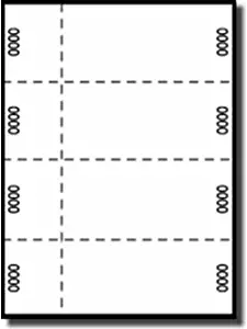 400 Label Outfitters Large Pre Numbered Laser or Inkjet Printable Raffle, Event, or Other Tickets with Numbered Stub, White, 100 Sheets