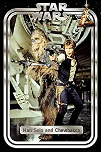 Star Wars - Movie Poster (Han Solo & Chewbacca - Retro) (Size: 24" x 36")