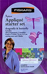 FISKARS 5 Piece Applique Starter Set Dragonfly & Butterfly