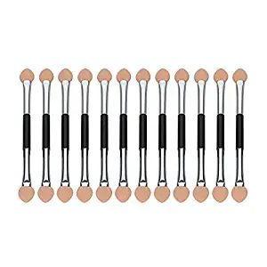 Anleolife Eyeshadow Applicators Bulk Sanitary Eye Shadow Sponges Brush Solid Foam Disposable 60pcs Tiny Paint Brushes (dual sided)